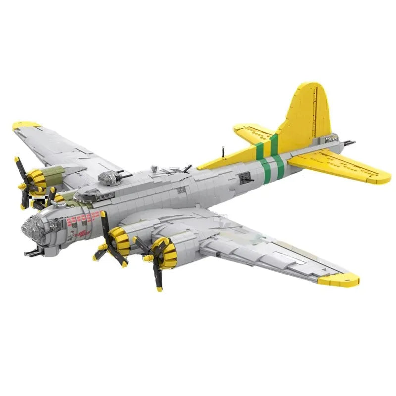 new 348pcs ww2 millitary moc  b'17g flaying fortress bomber model diy creative leego plene child toy puzzle