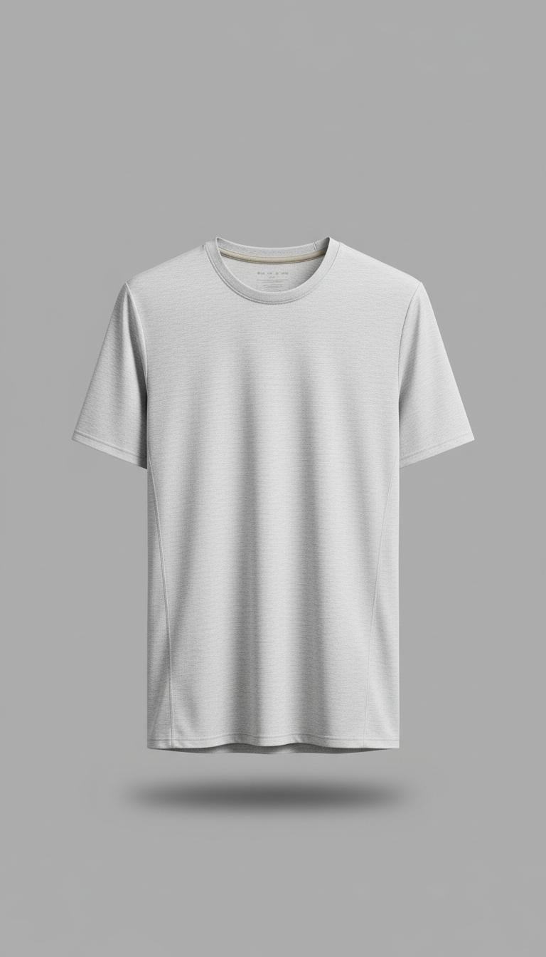 Camiseta entallada blanca minimalista