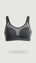 Structured sports bra in steel mist
