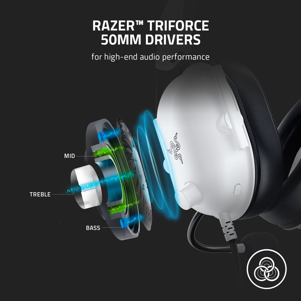Razer BlackShark V2 X Wired PlayStation Gaming Headset, Black