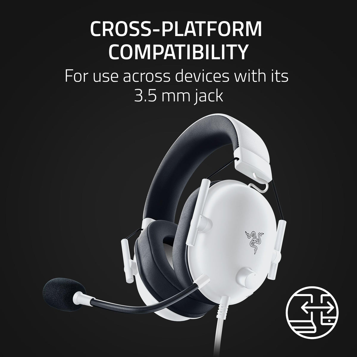 Razer BlackShark V2 X Wired PlayStation Gaming Headset, Black