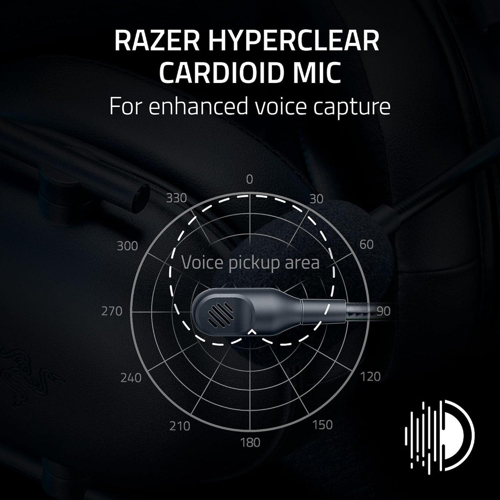 Razer BlackShark V2 X Wired PlayStation Gaming Headset, Black