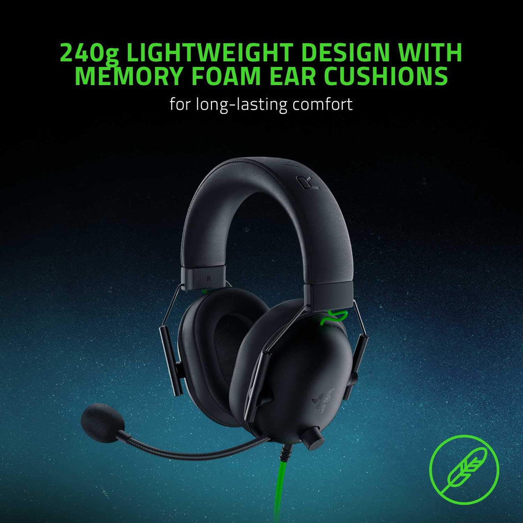 Razer BlackShark V2 X Wired PlayStation Gaming Headset, Black