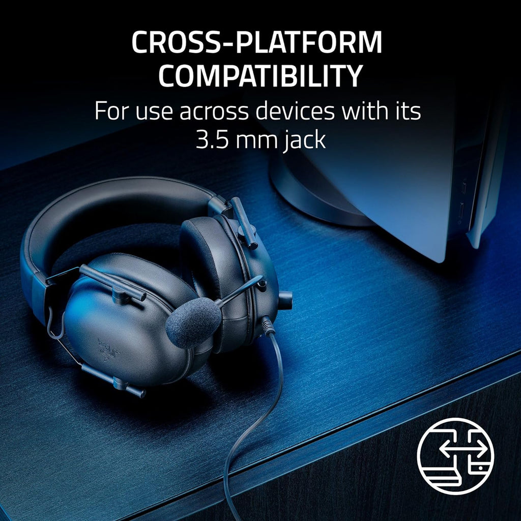 Razer BlackShark V2 X Wired PlayStation Gaming Headset, Black