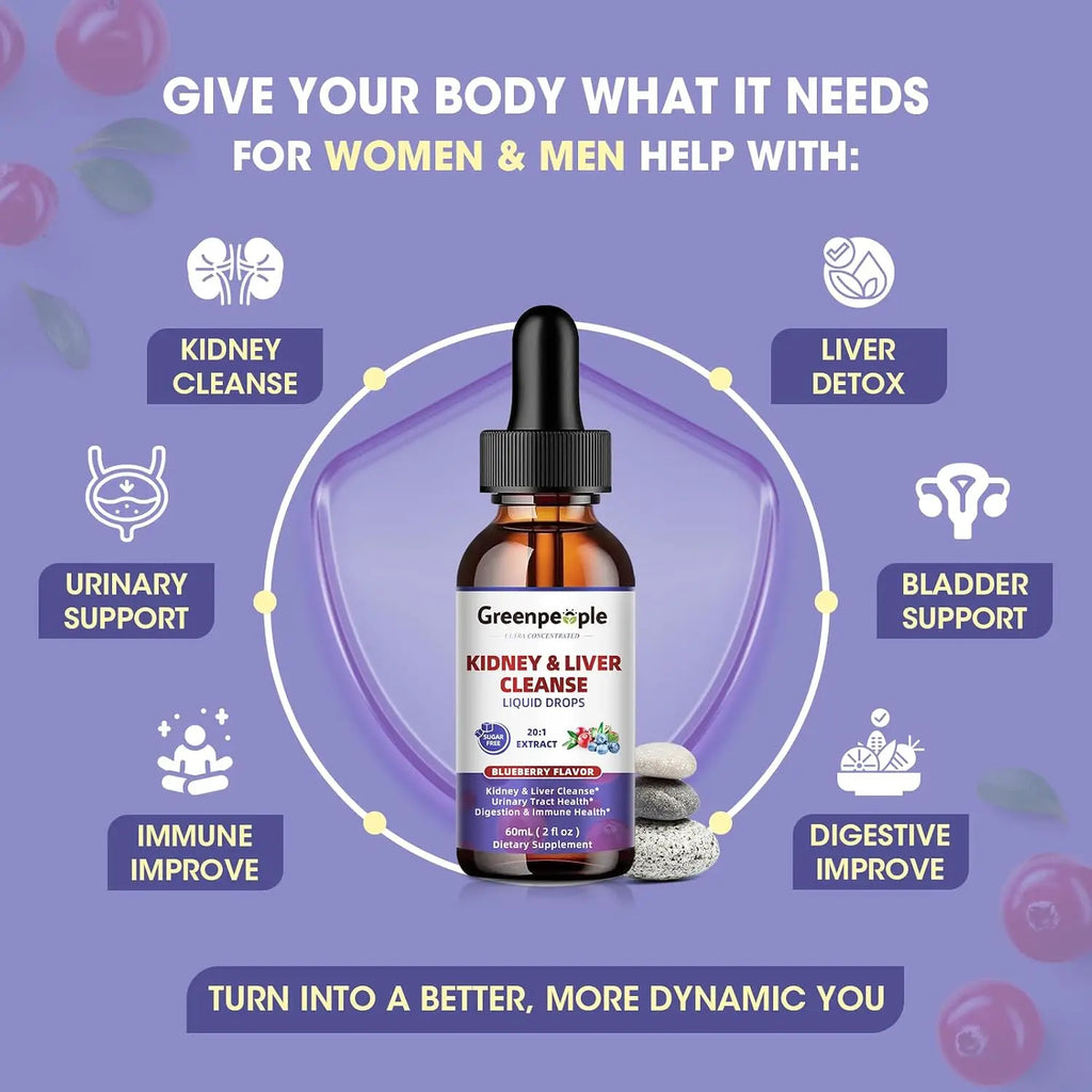 100 Natural 1000mg Cranberry Extract Kidney and Liver Cleansing Drops Urinary & Bladder Health Support