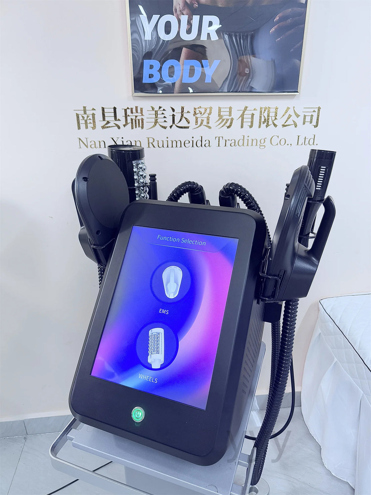 2 IN 1 200HZ EMS Roller Slimming Cellulite Reduction Inner Ball Roller 360 Degree Infrared Vacuum Roller Massage Beauty Machine