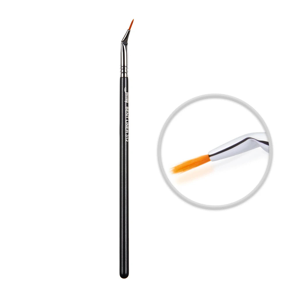 Jessup Eyeliner Brush Makeup Thin Bent Precision Angled Flat Definer Ultra Fine Pencil Precision Synthetic S151
