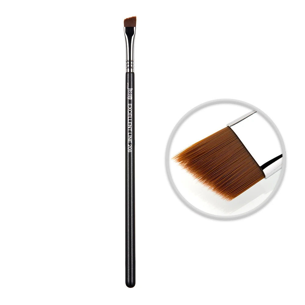 Jessup Eyeliner Brush Makeup Thin Bent Precision Angled Flat Definer Ultra Fine Pencil Precision Synthetic S151
