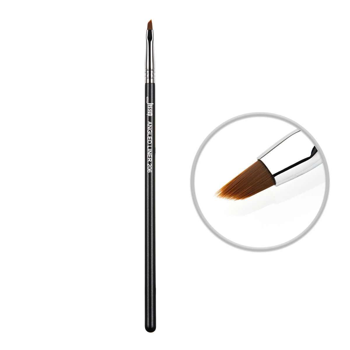 Jessup Eyeliner Brush Makeup Thin Bent Precision Angled Flat Definer Ultra Fine Pencil Precision Synthetic S151