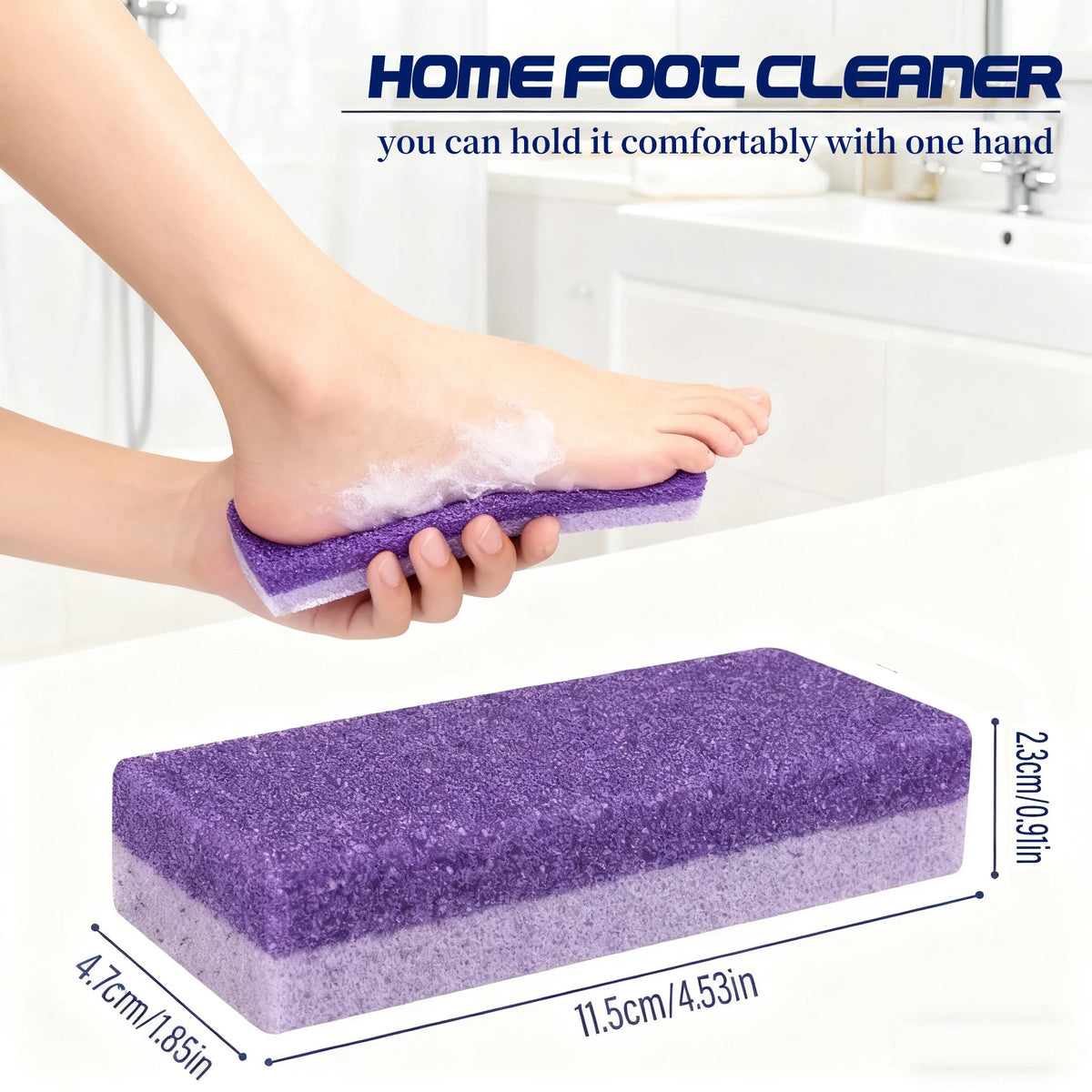 2/5PCS Pumice Stone Foot File - Callus And Dead Skin Remover Heel Scrubber for Smooth Feet Pedicure Exfoliator Tool