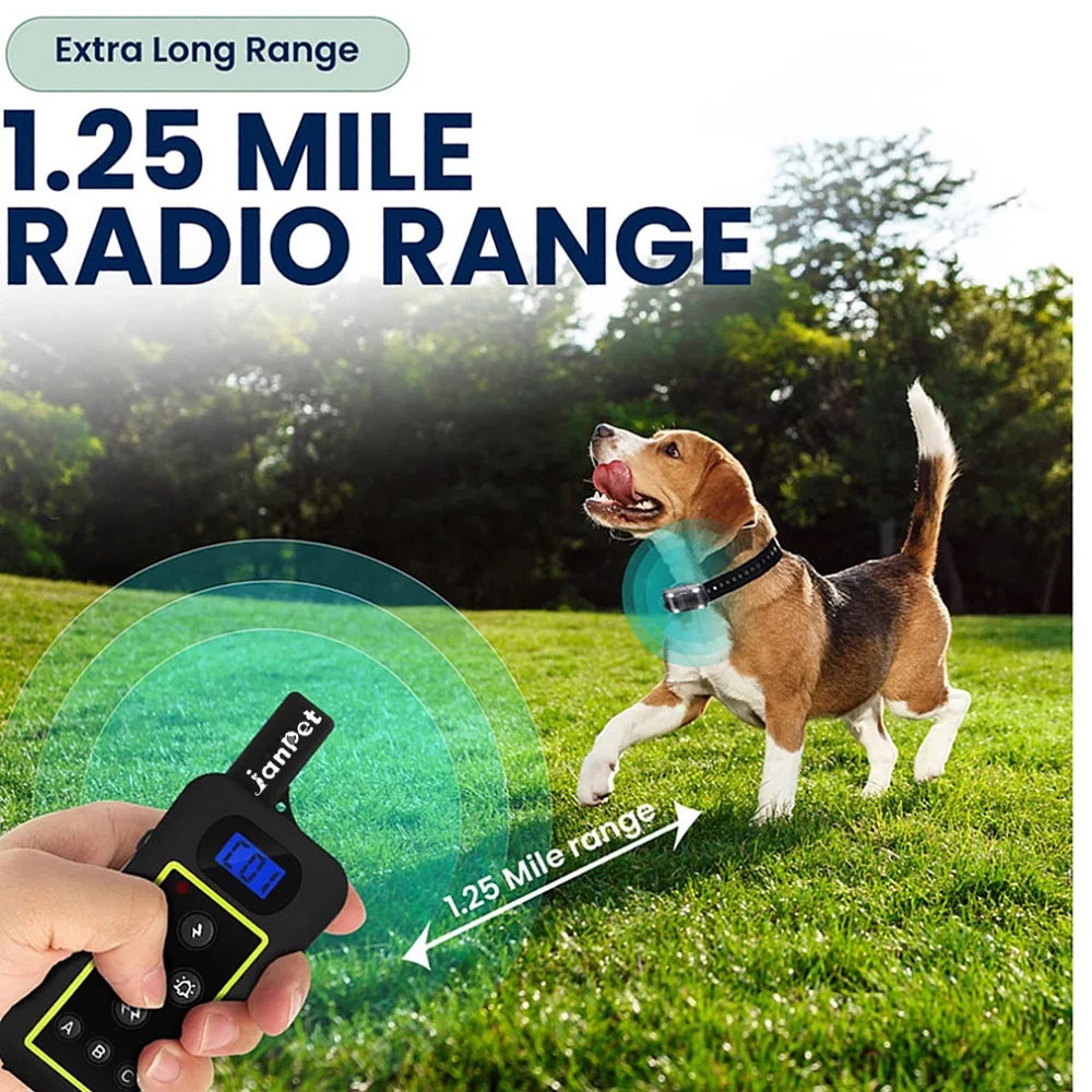 JanPet Shock Collars for Dog Hunting Training Remote Control 2000M Waterproof Electronic Dog Training Collar for All Size Dogs