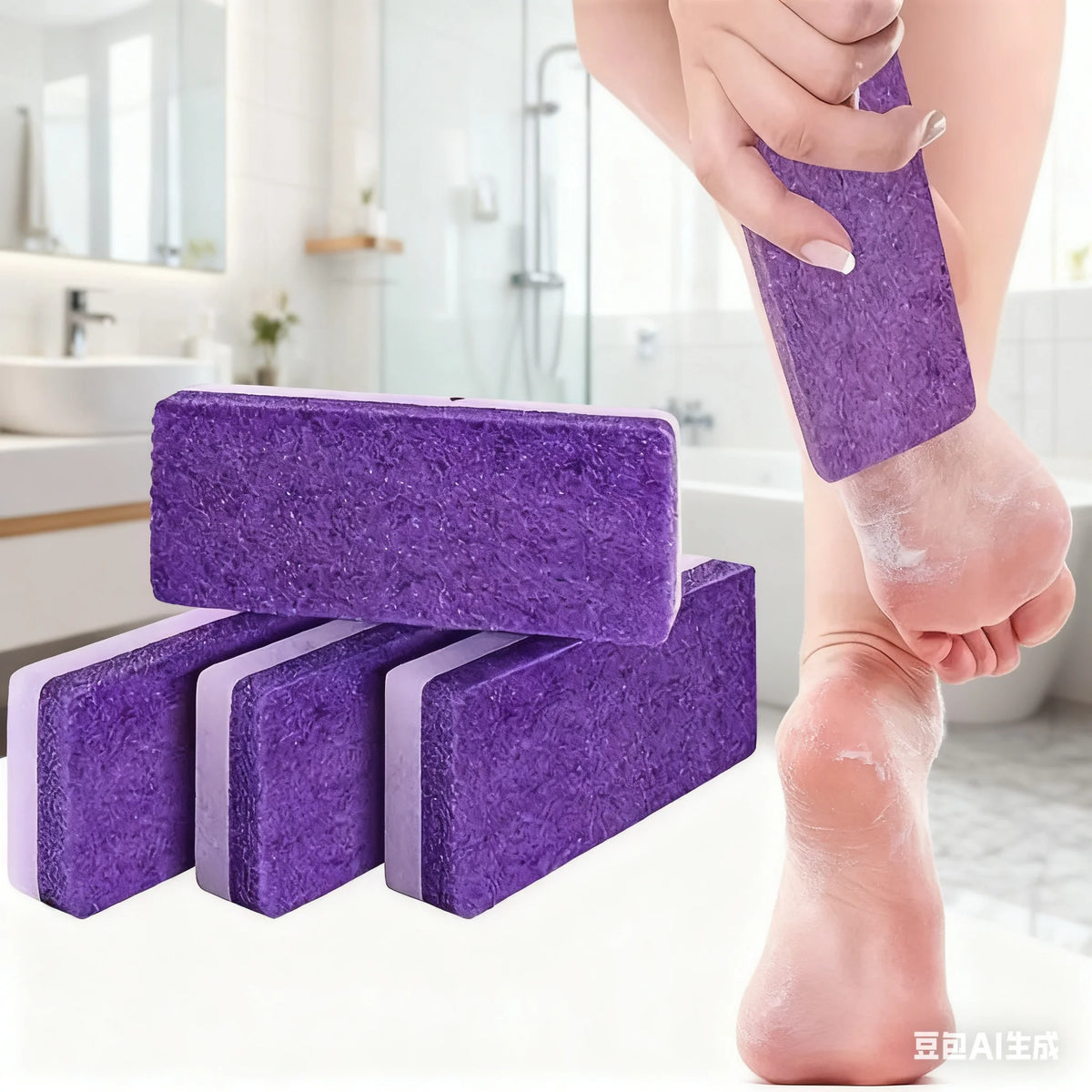 2/5PCS Pumice Stone Foot File - Callus And Dead Skin Remover Heel Scrubber for Smooth Feet Pedicure Exfoliator Tool