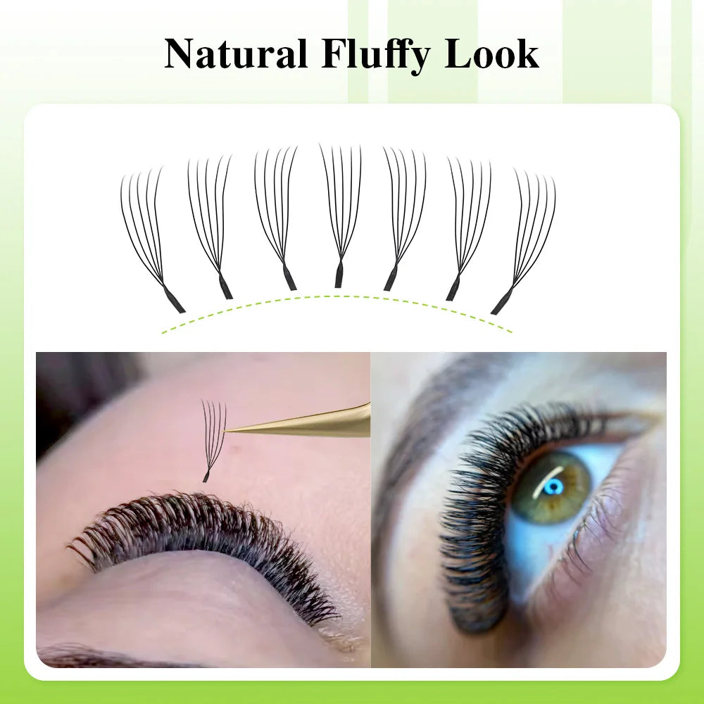 NAGARAKU 5cases 5D U Shape Lashes Soft Natural Eyelash Extensions Fast Free Delivery Ship from USA