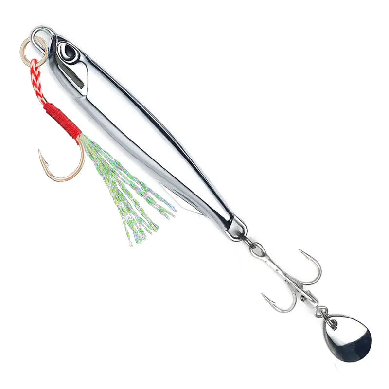 1PCS Silver Sea Fishing Bait 7g/10g/20g/30g/40g/60g/80g Jigging Head Lure Carp Metal Fishing Lure Saltwater Artificial Lures