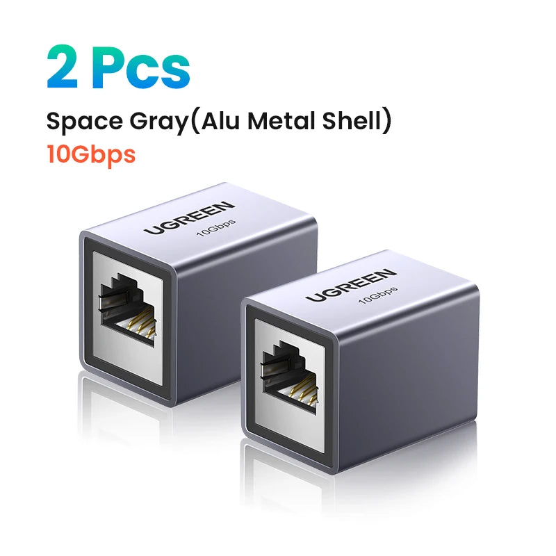 UGREEN RJ45 Connector 10Gbps Network Extender Extension for Cat8 Cat7 Cat6 Ethernet Cable Adapter Gigabit Female to Female
