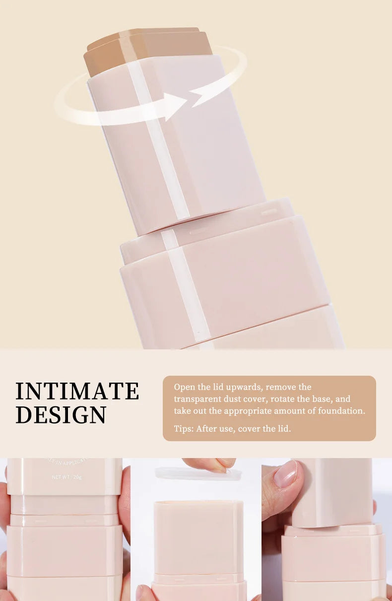 O'cheal Two In One Concealer Foundation Stick Facial Matte Waterproof Bronzer Contouring Face Coverage Moisturizing Makeup Cream