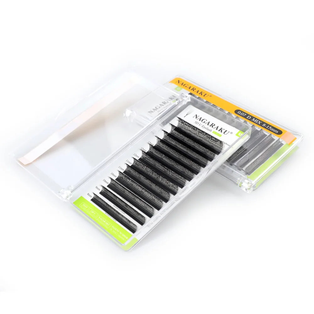 NAGARAKU 5cases 5D U Shape Lashes Soft Natural Eyelash Extensions Fast Free Delivery Ship from USA
