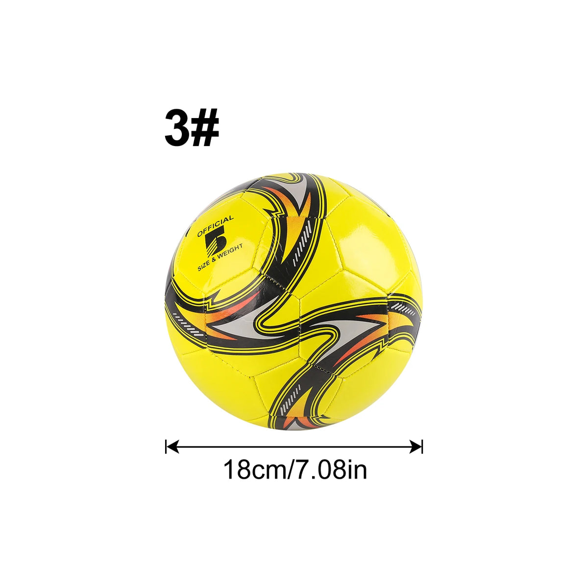 1PC Soccer Ball Size 3 4 5 Football for Outdoor Training Practice Team Sports Backyard Games