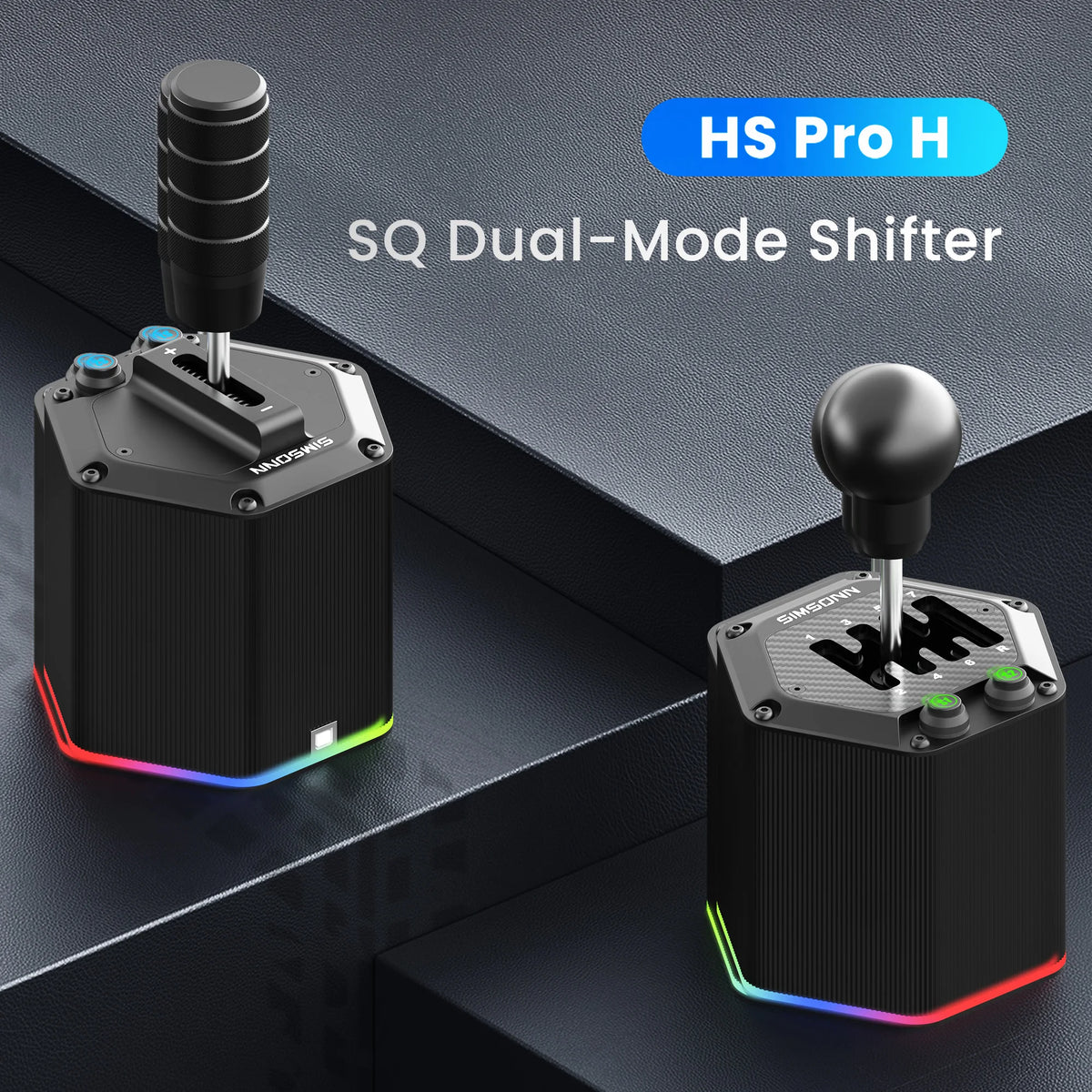 SIMSONN HS Pro Shifter Dual-Mode H-Type or Sequential Shifting with 6+R and 7+R Gears Racing Simulation Games Equipment