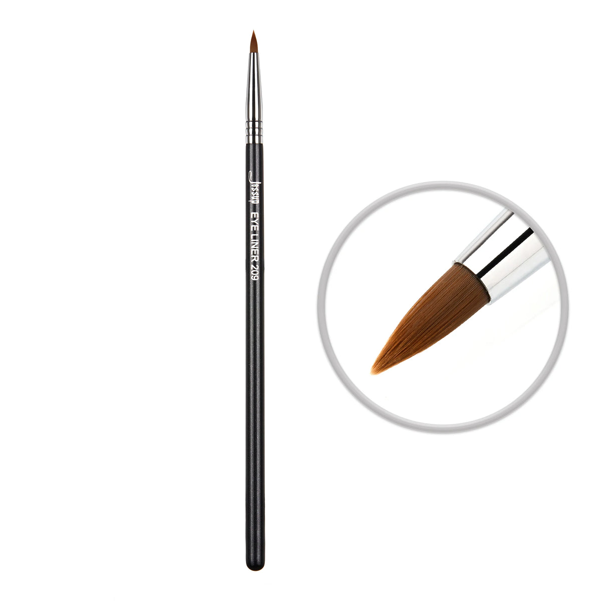 Jessup Eyeliner Brush Makeup Thin Bent Precision Angled Flat Definer Ultra Fine Pencil Precision Synthetic S151