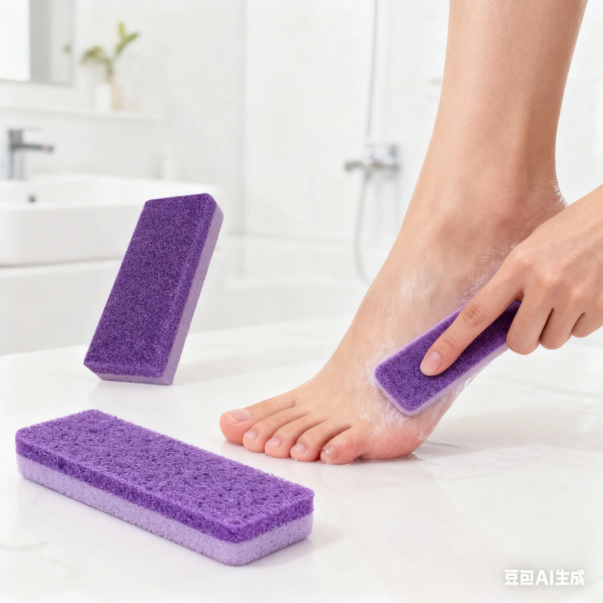 2/5PCS Pumice Stone Foot File - Callus And Dead Skin Remover Heel Scrubber for Smooth Feet Pedicure Exfoliator Tool