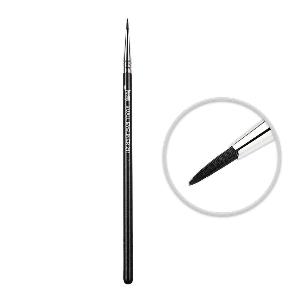 Jessup Eyeliner Brush Makeup Thin Bent Precision Angled Flat Definer Ultra Fine Pencil Precision Synthetic S151