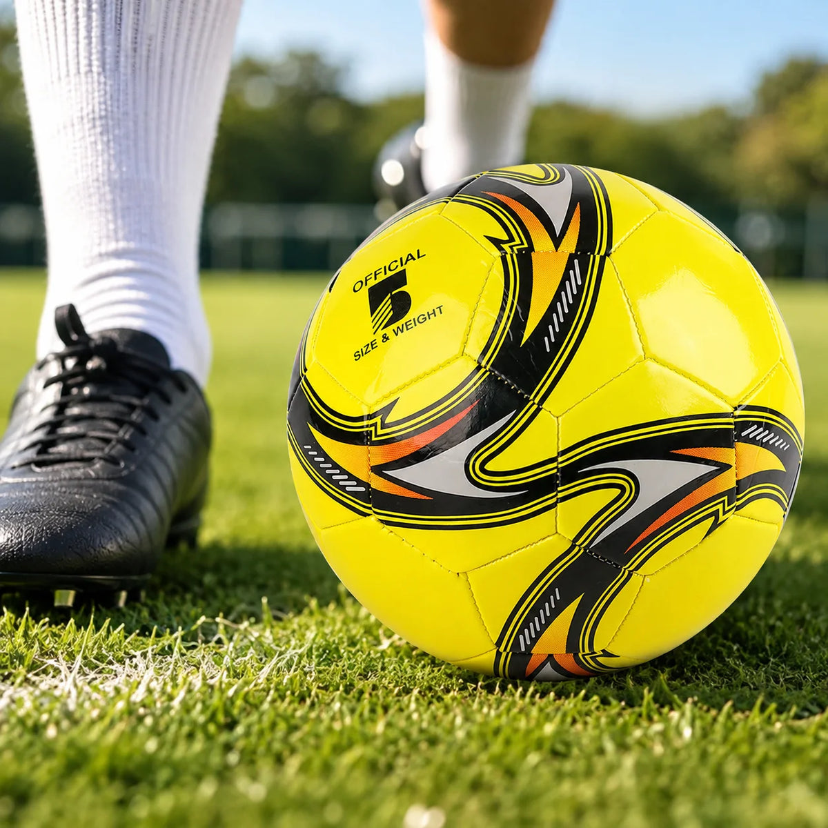 1PC Soccer Ball Size 3 4 5 Football for Outdoor Training Practice Team Sports Backyard Games