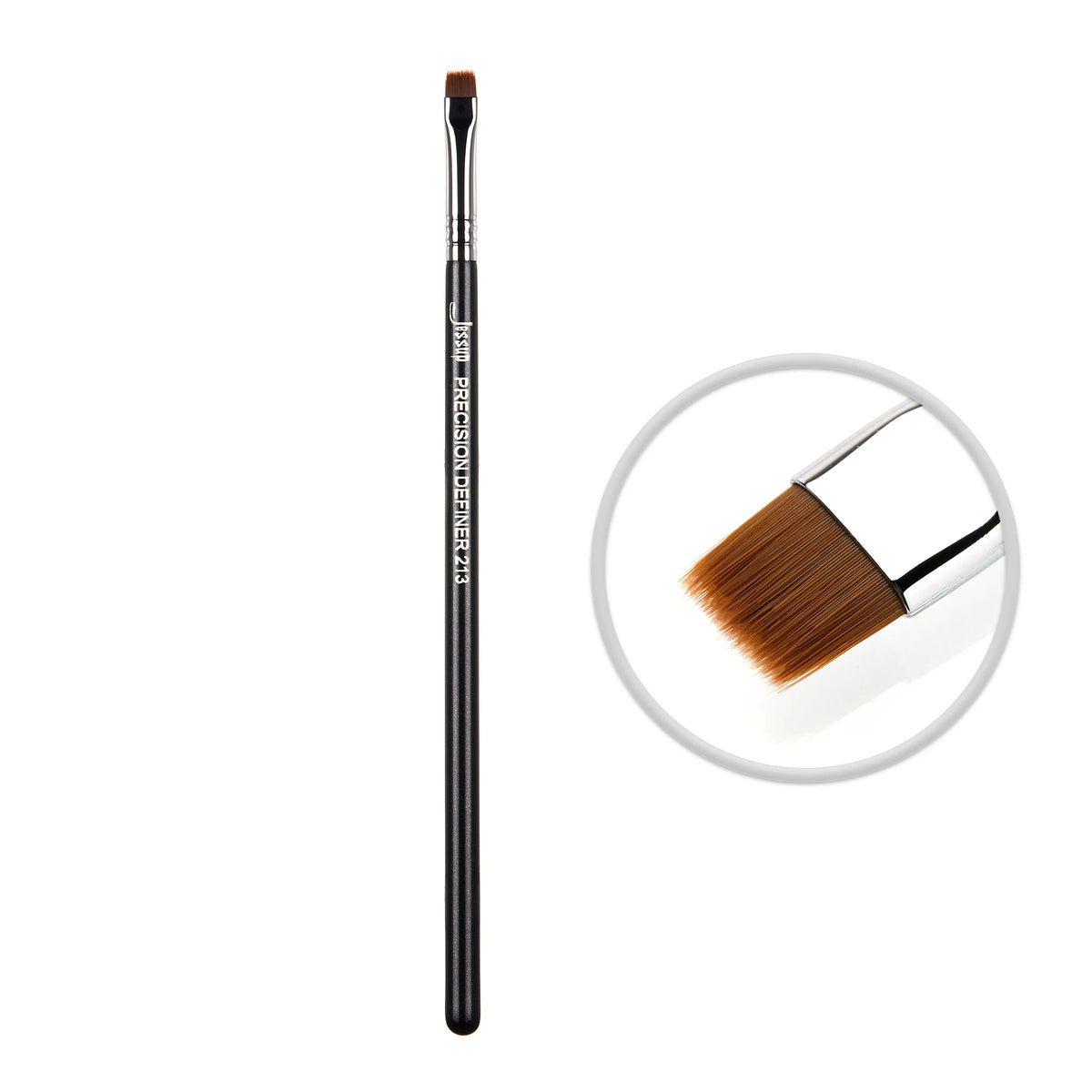 Jessup Eyeliner Brush Makeup Thin Bent Precision Angled Flat Definer Ultra Fine Pencil Precision Synthetic S151