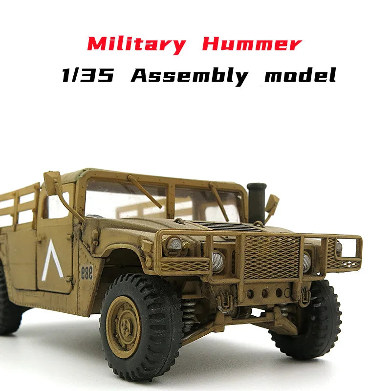 1/35 Scale US Military Hummer Armored Transport Assault Off-Road Vehicle Assembly Model Kit