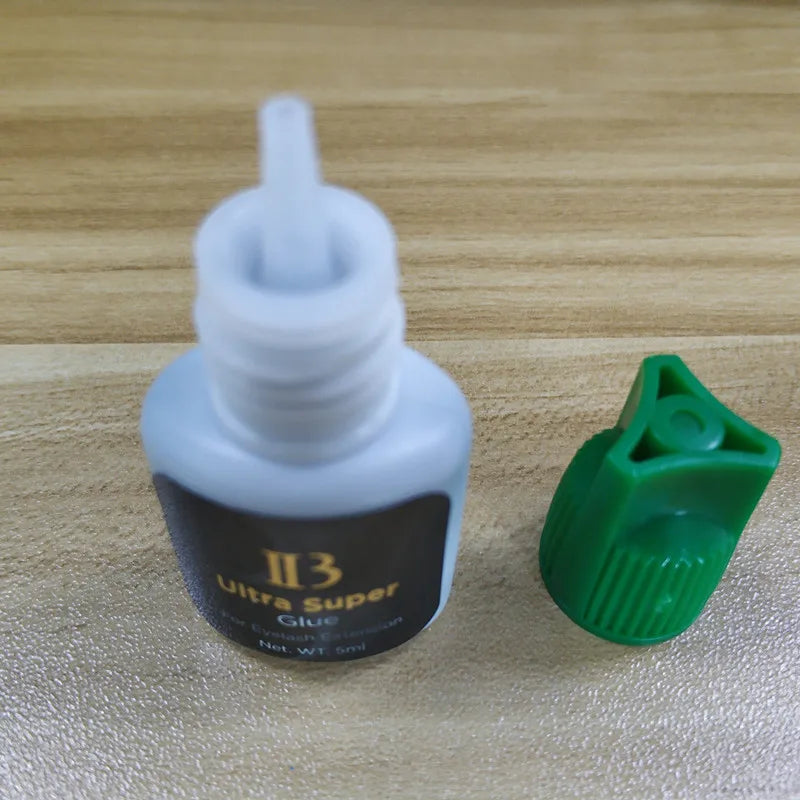 10 Bottles Black False Eyelashes Glue IB Ultra Super Glue Individual Fast Drying Glue for Eyelash Extensions 5ml/10ml