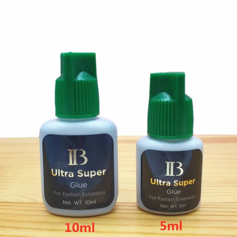 10 Bottles Black False Eyelashes Glue IB Ultra Super Glue Individual Fast Drying Glue for Eyelash Extensions 5ml/10ml