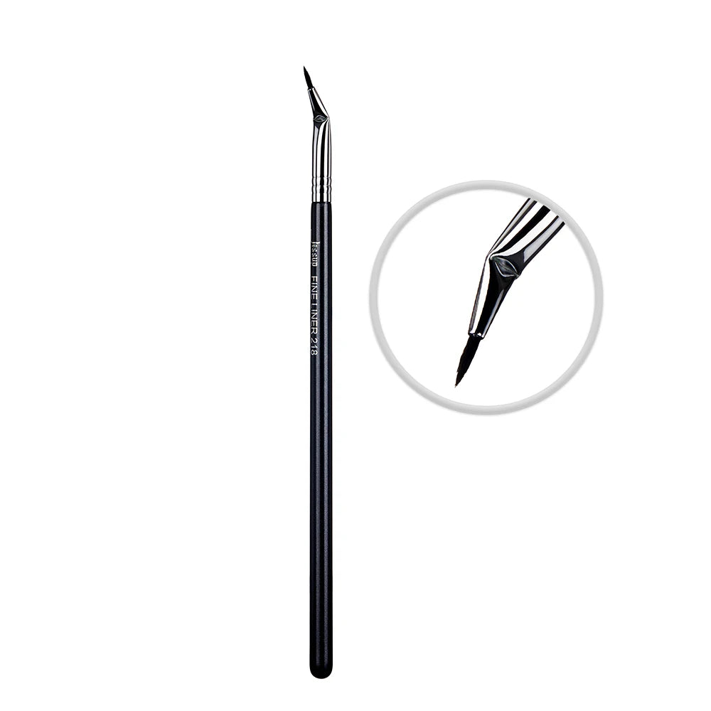 Jessup Eyeliner Brush Makeup Thin Bent Precision Angled Flat Definer Ultra Fine Pencil Precision Synthetic S151