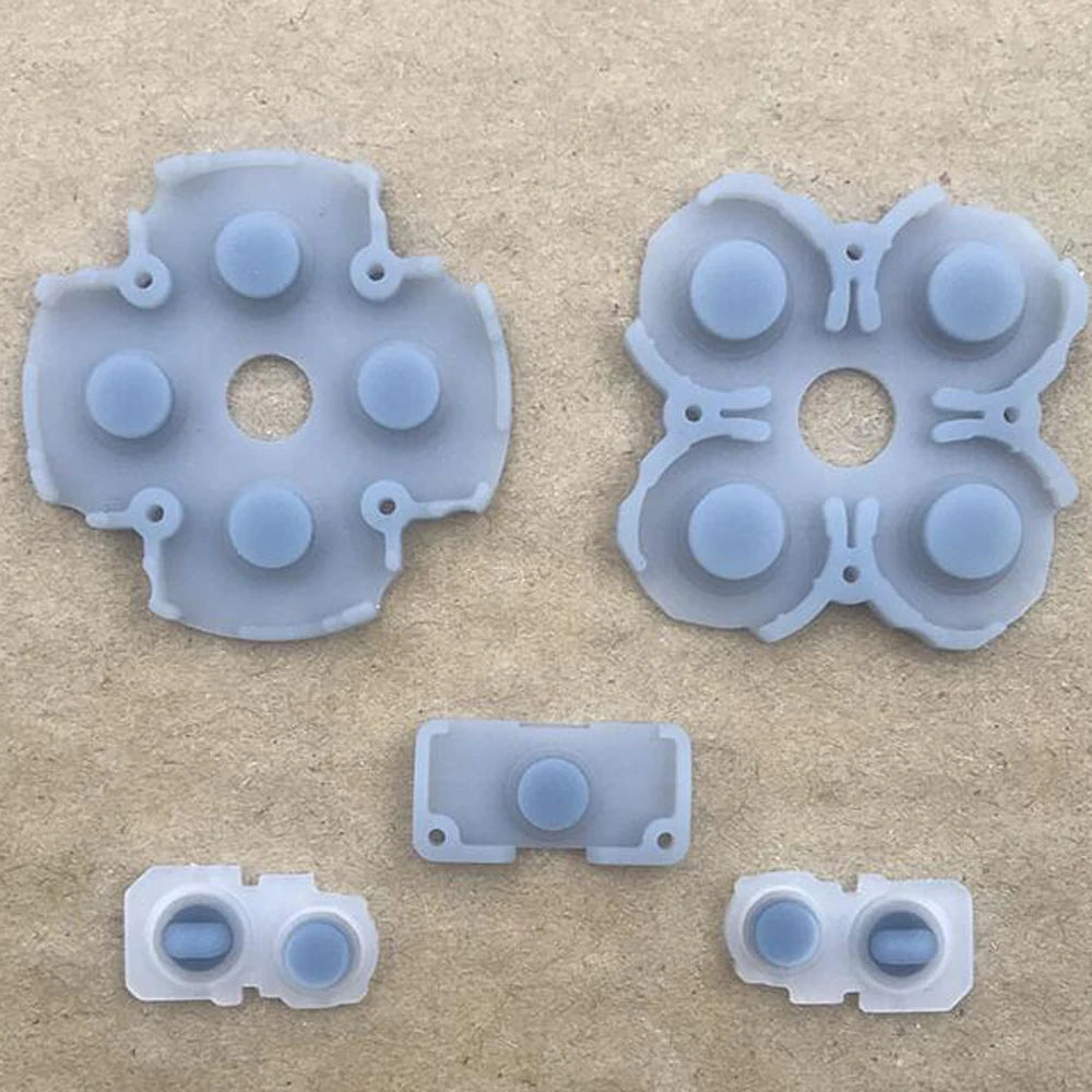 5pcs full set Soft Rubber Silicone for PS5 Game Controller Conductive Adhesive Button Pad Cross Key L1 R1 rubber pad