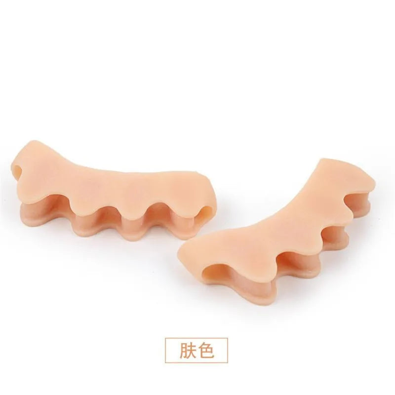 2pcs=1pair New Protective Toes Separator Suitable Bunion Corrector Material Soft Gel Straightener Spacers Stretchers Care Tool