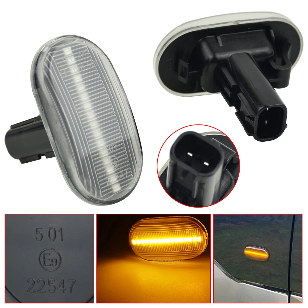 1PAIR Led Dynamic Side Marker Turn Signal Repeater Light Blinker For SUZUKI JIMNY JB64W JB74 JB23 2018~ ジムニー/JB64ｗ/JB74/JB23