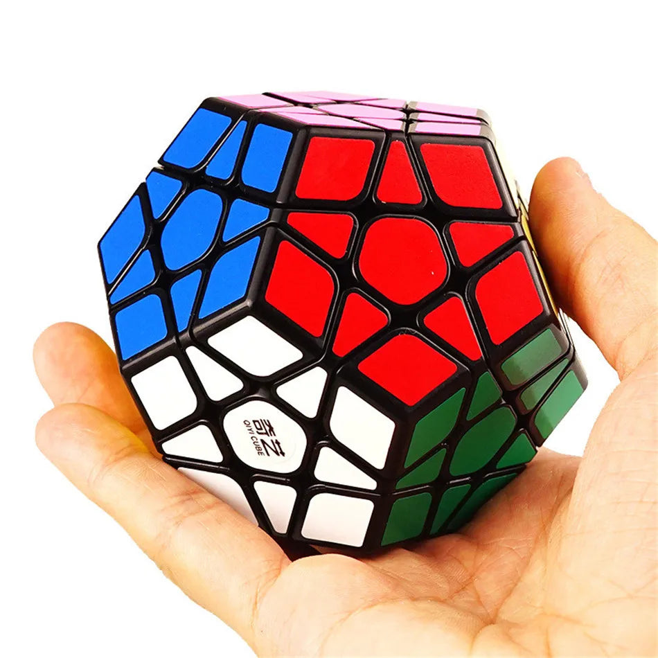 Megaminx Magic Cube 3x3 Stickerless Dodecahedron Speed Cubes Brain Teaser Twist Puzzle Toy