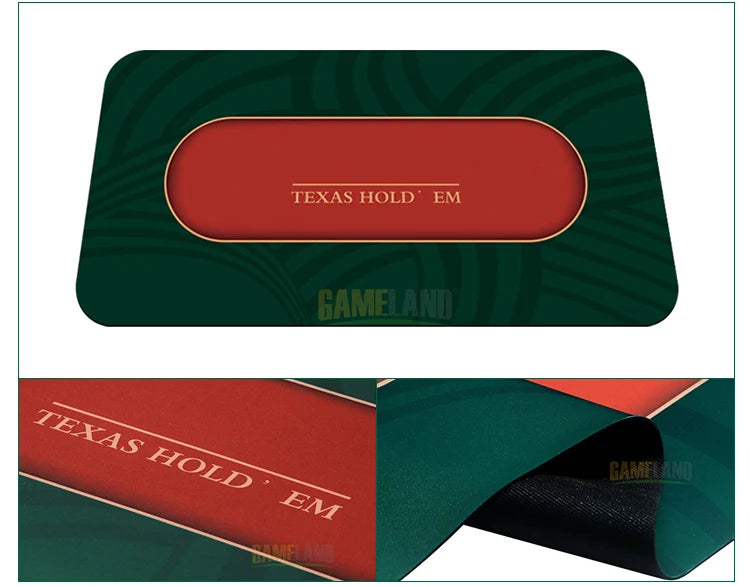 1.2*0.6m Hold'Em Texas Poker Mat Black Jack Baccarat Dice Durable Rubber Home Gaming Desk Pad