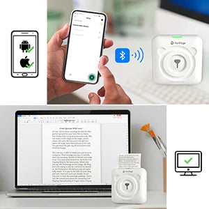 PeriPage A6 Mini Portable Thermal Printer Photo Pocket Label Sticker Printer Color Paper Roll 58mm Wireless Picture Print Maker