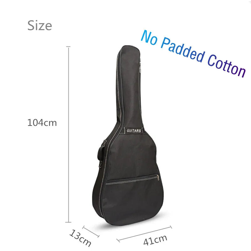 40/41 Inch Guitar Bass Bag Padded Electric Guitar Gig Bag Case 5mm Padding Double Adjustable Shoulder Strap Waterproof Backpack