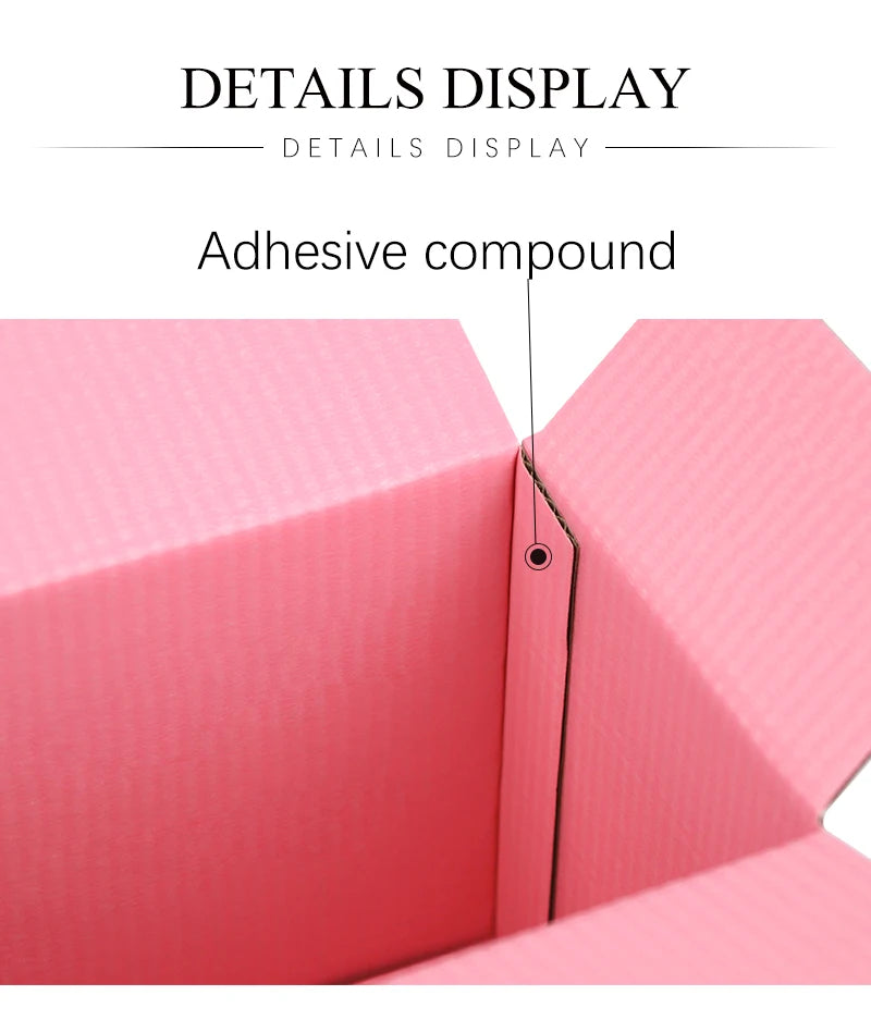 5pcs/10pcs/pink gift box three-layer corrugated packaging transportation storage carton