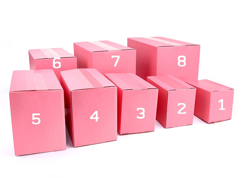 5pcs/10pcs/pink gift box three-layer corrugated packaging transportation storage carton