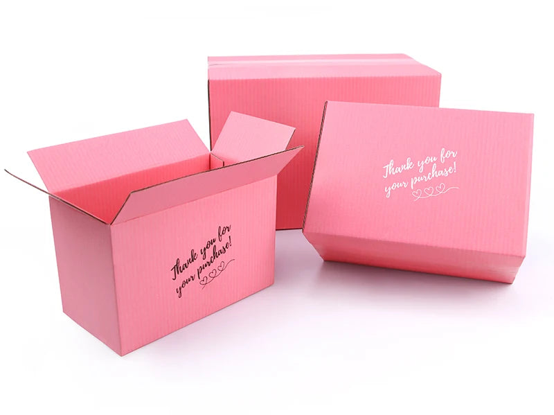 5pcs/10pcs/pink gift box three-layer corrugated packaging transportation storage carton