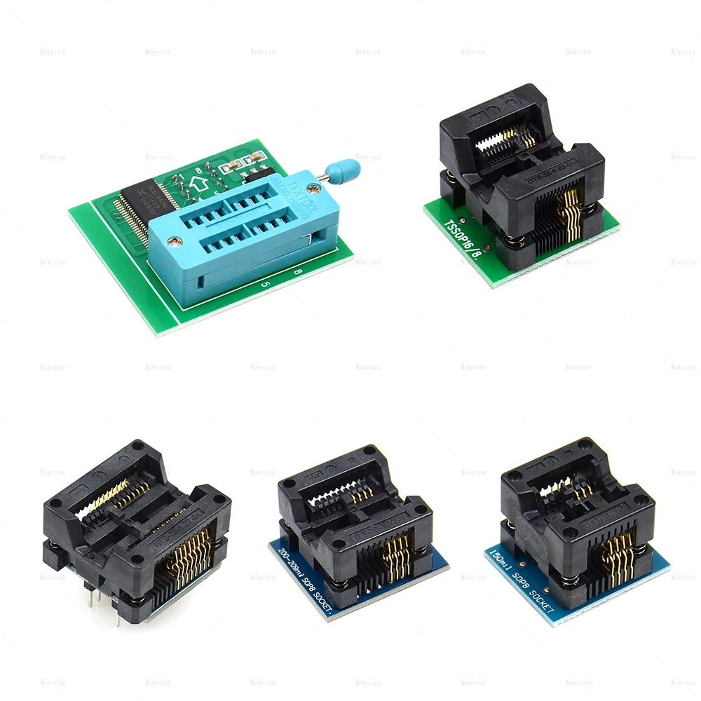 CH554T EZP2023 High-speed USB SPI Programmer Support24 25 26 93 95 EEPROM 25 Flash BIOS Chip+12socket Original
