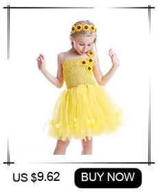 Yellow Chicken Tutu Dress Girls Kids Farm Animal Party Halloween Costume Feather Wings Children Cake Smash Photo Tulle Dress