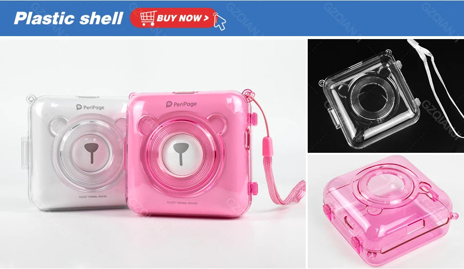 PeriPage A6 Mini Portable Thermal Printer Photo Pocket Label Sticker Printer Color Paper Roll 58mm Wireless Picture Print Maker
