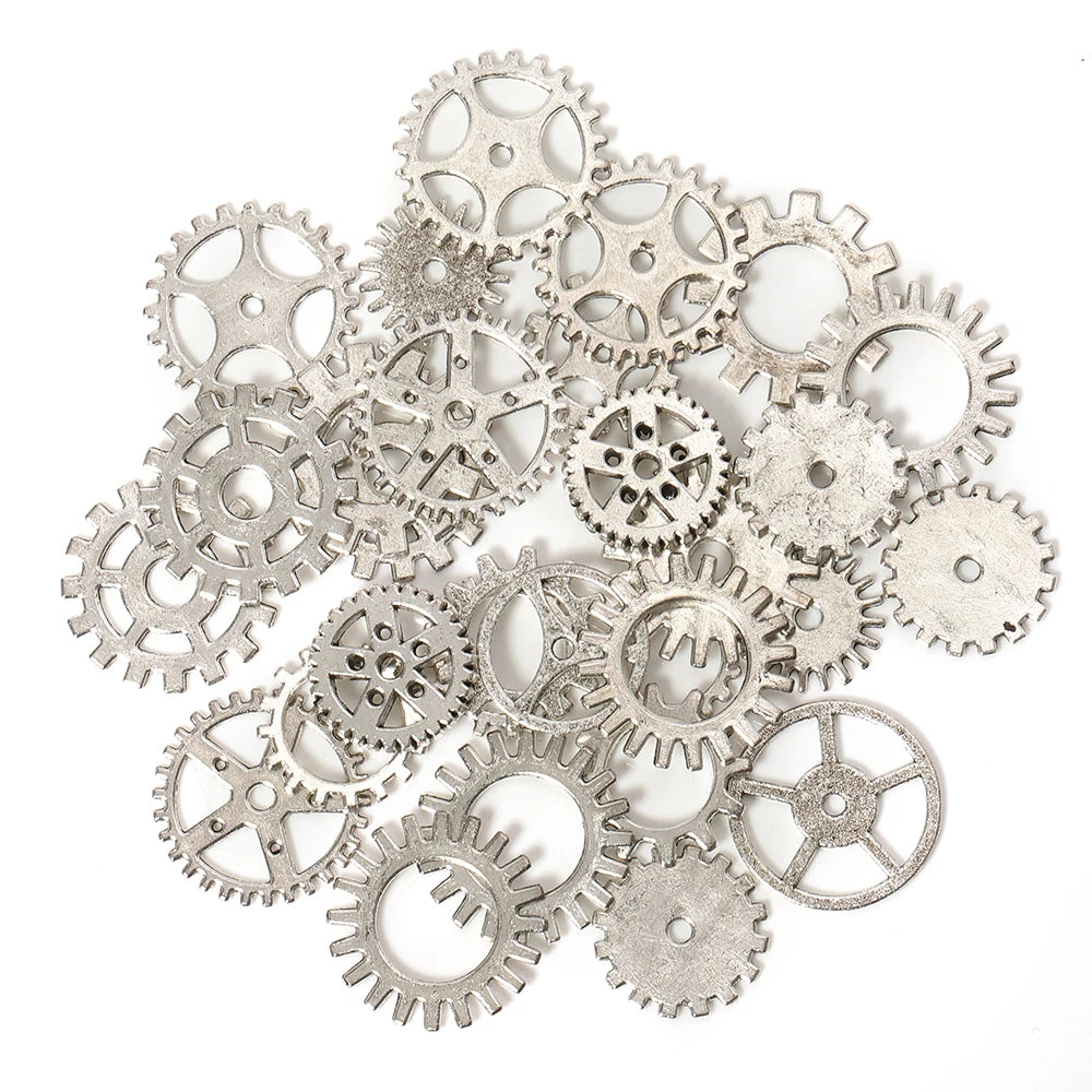 50g 100g Mixed Steampunk Gears Cogs Charms Pendant DIY Antique Metal Beads for Bracelets Crafts Jewelry Making Components