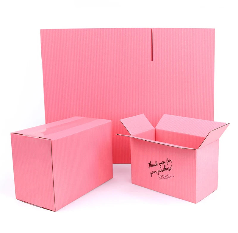 5pcs/10pcs/pink gift box three-layer corrugated packaging transportation storage carton