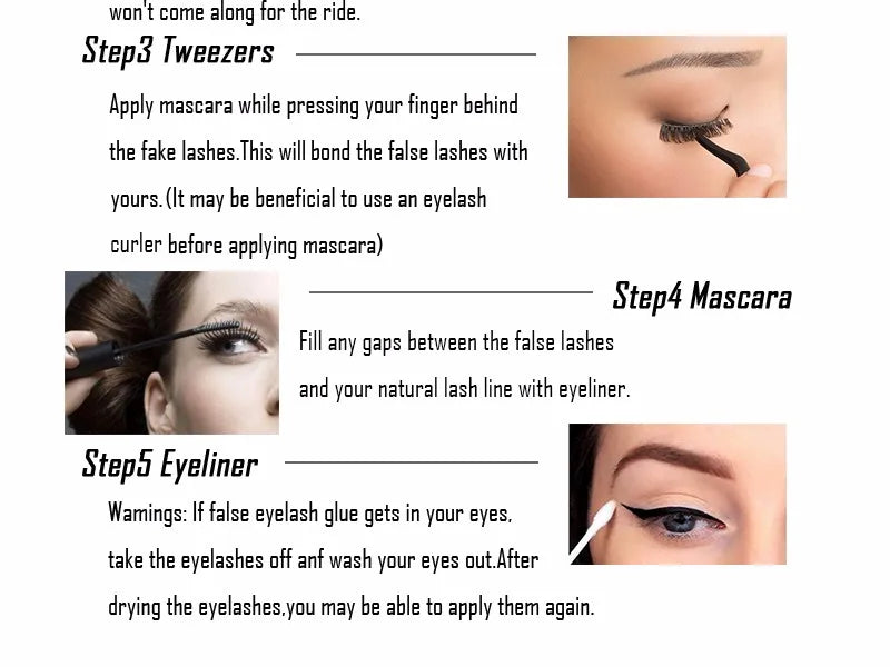 Lanjinglin 10-100Pcs False Eyelashes Dramatic Thick 3D Mink Lashes Extension Make up Fake Lashes Wholesale Cílios Maquillaje