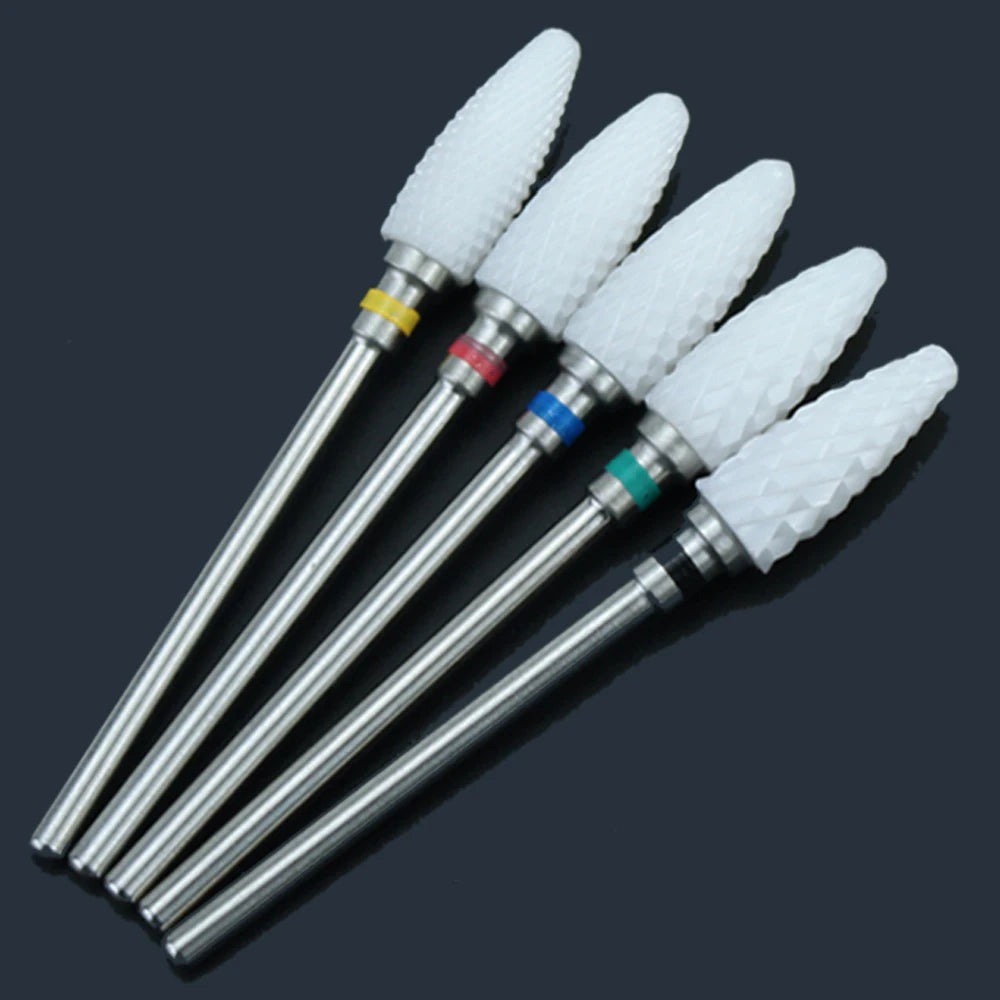 Ceramic Nail Drill Bit Electric Milling Cutter for Manicure Pedicure Nail Drill Machine Accessoires Nail Art Tool Polish Remove