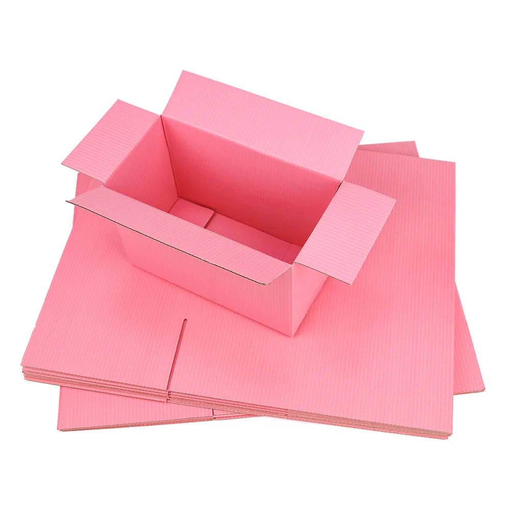 5pcs/10pcs/pink gift box three-layer corrugated packaging transportation storage carton